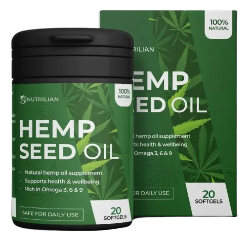 Nutrilian Hemp Seed Oil — suplemen minyak biji hemp semula jadi